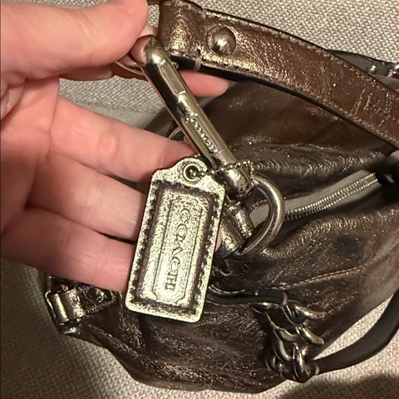 Coach Brooke Metallic Leather Shoulder Bag - Picture 5 of 16